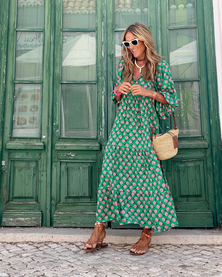 Sandy - lange comfortabele en trendy jurk