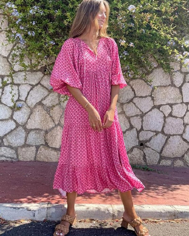 Sandy - lange comfortabele en trendy jurk