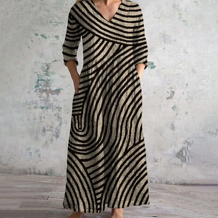Ayla - Vintage gestreepte jurk