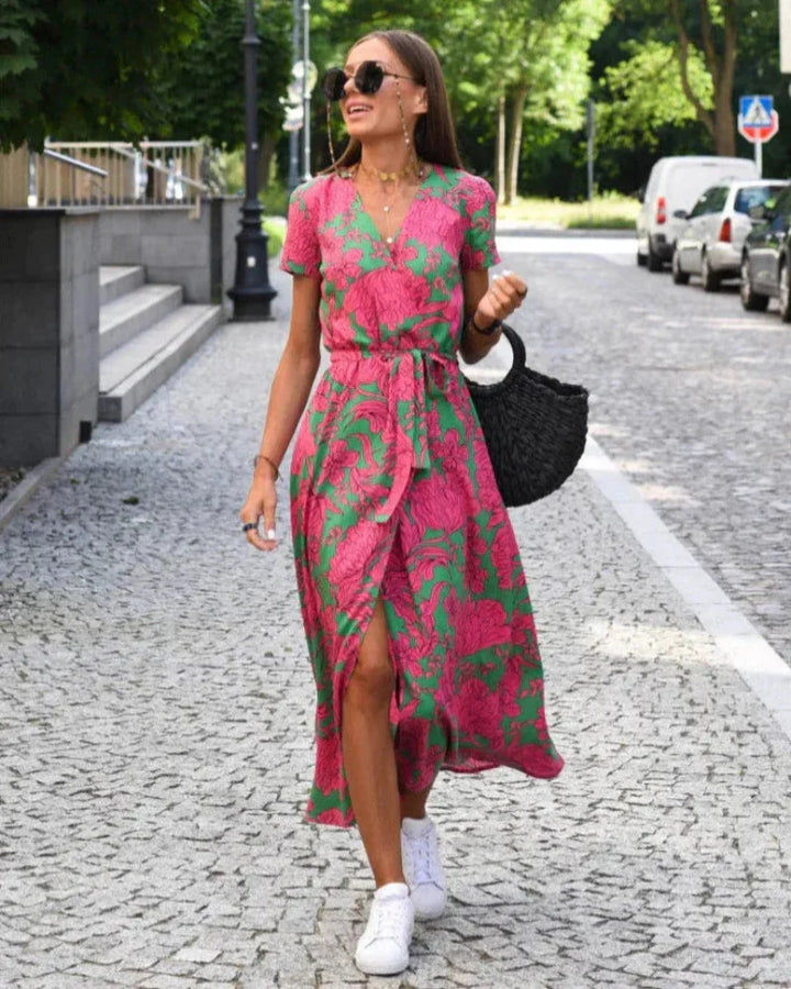 Linda - Elegante bloemenjurk